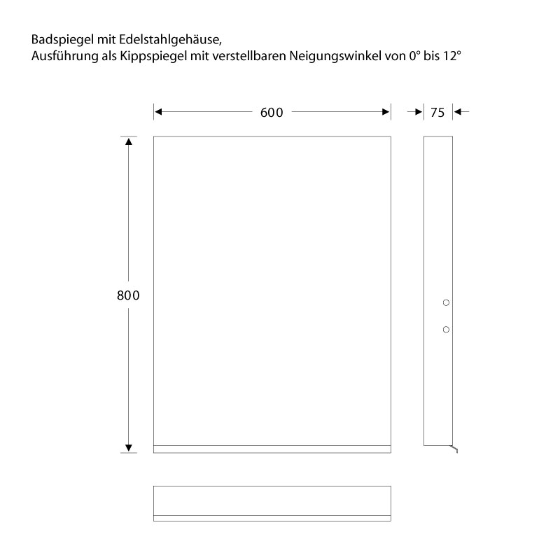 Badspiegel Bruchfest - Glaslos - FSB ErgoSystem