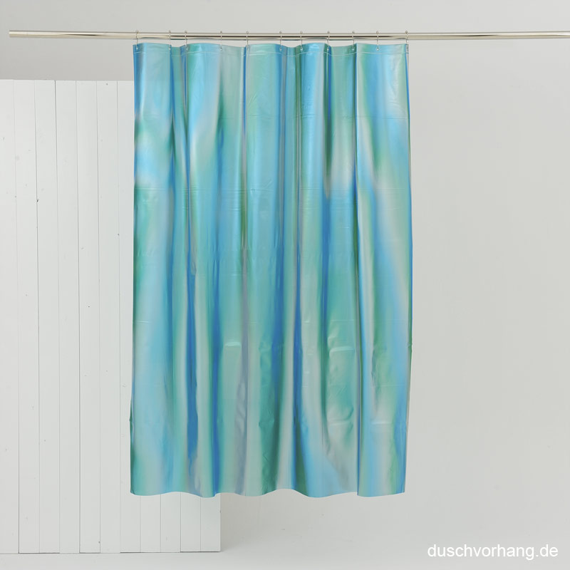 Plastic Shower Curtain 180x180 Serenity Blue Green 