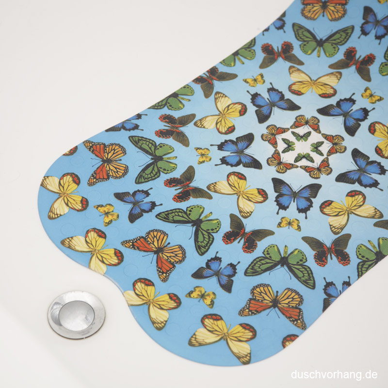 Non-Slip Rubber Bath & Shower Mat - 70x40cm - Butterfly Design