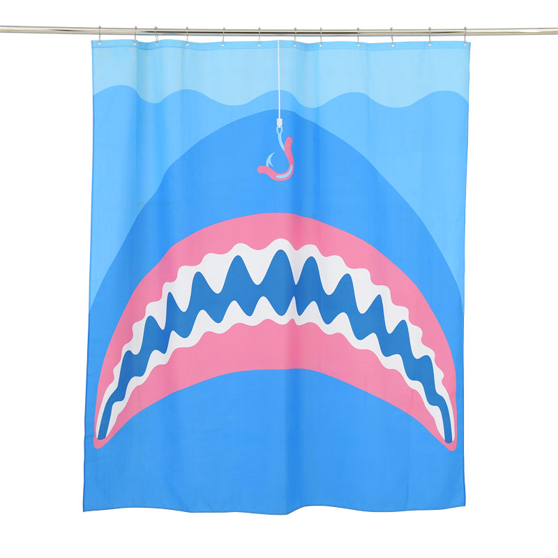 Textile Shower Curtain 180x200 Shark