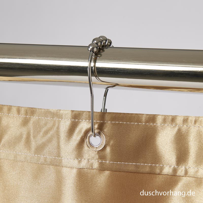 Textile Shower Curtain 180x200 Satin Gold