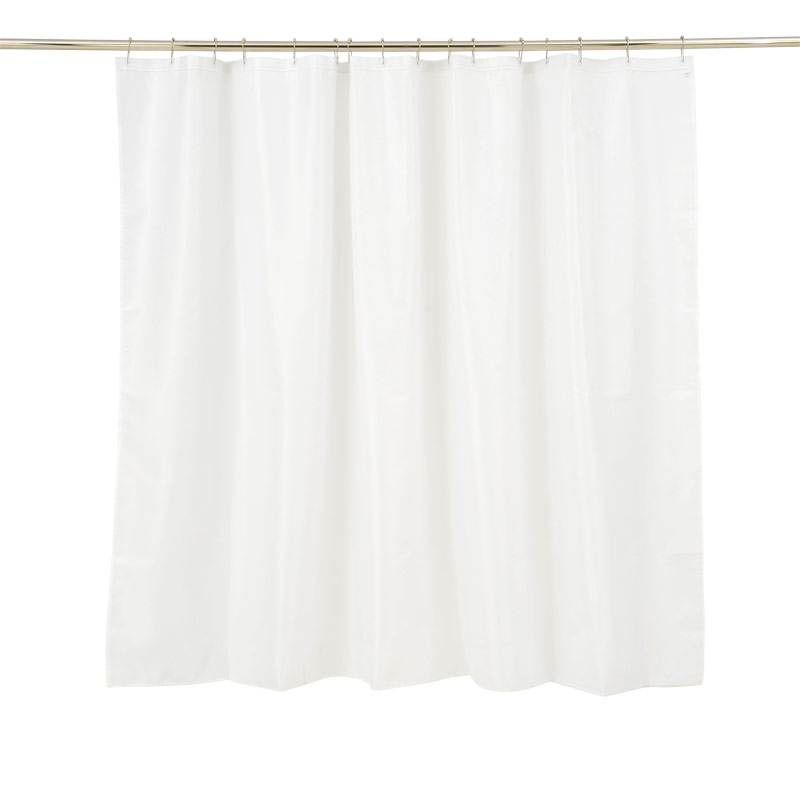 Textile Shower Curtain 180x200 White Trevira CS