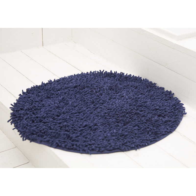 Round Bathroom Carpet - Royal Blue