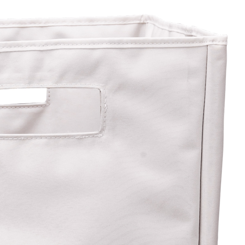 Laundry Hamper - with Lid & Handle - White - 30x30x60cm - Foldable