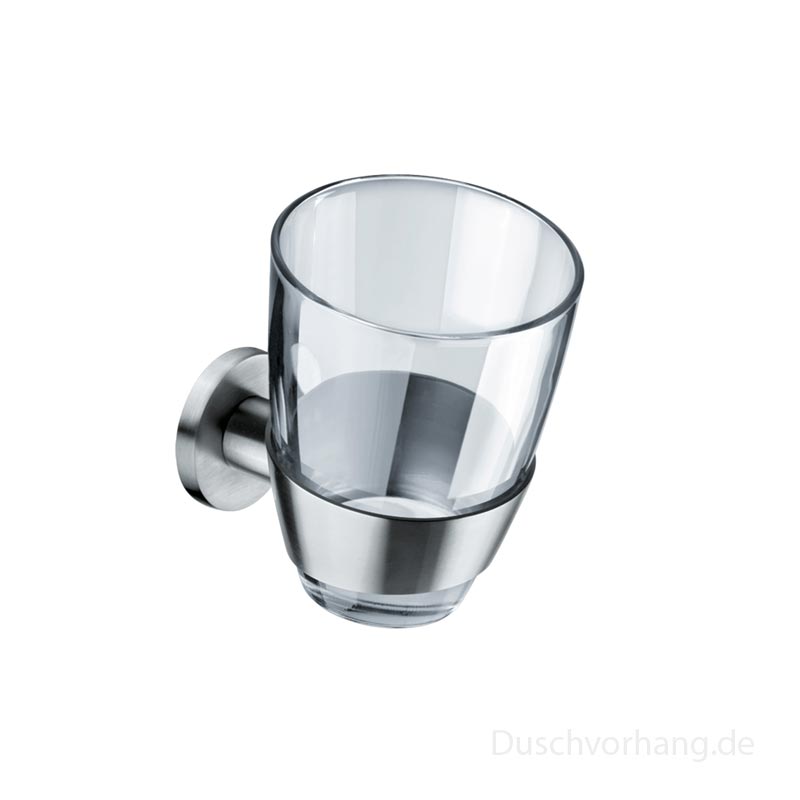 Zahnputzbecher Halter - inklusive Glas - Metric Edelstahl