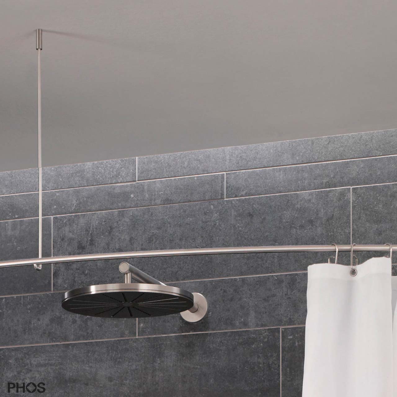 Crescend Shower Rod - Various Sizes - Stainless Steel