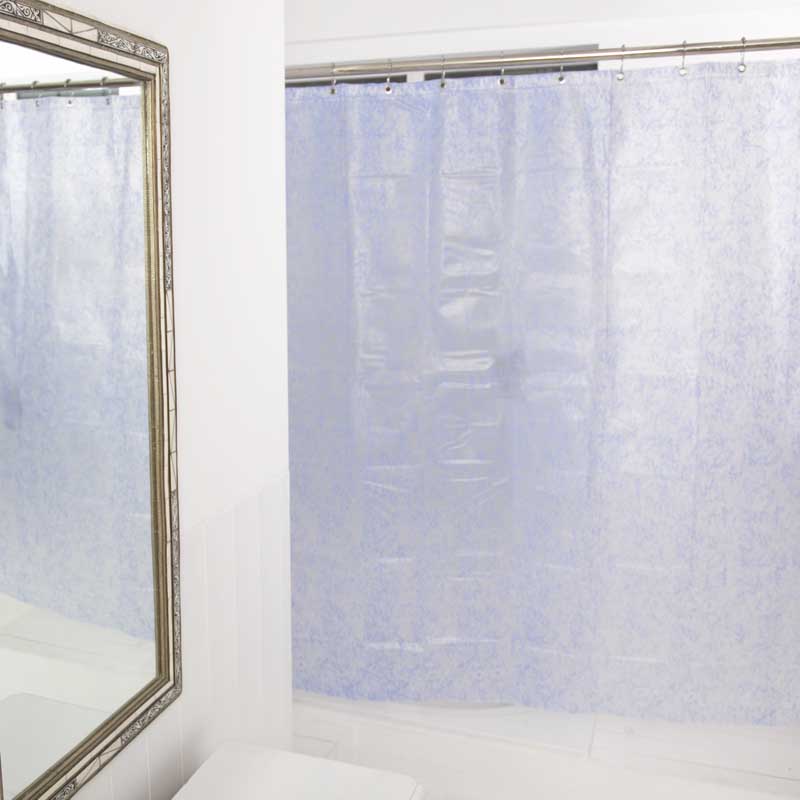 Eco-Plastic Shower Curtain 180x180 Rice Paper Blue