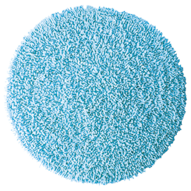 Round Bathroom Carpet Chenille Scuba Blue