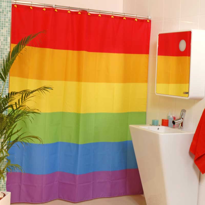 Textile Shower Curtain 180x200 Rainbow