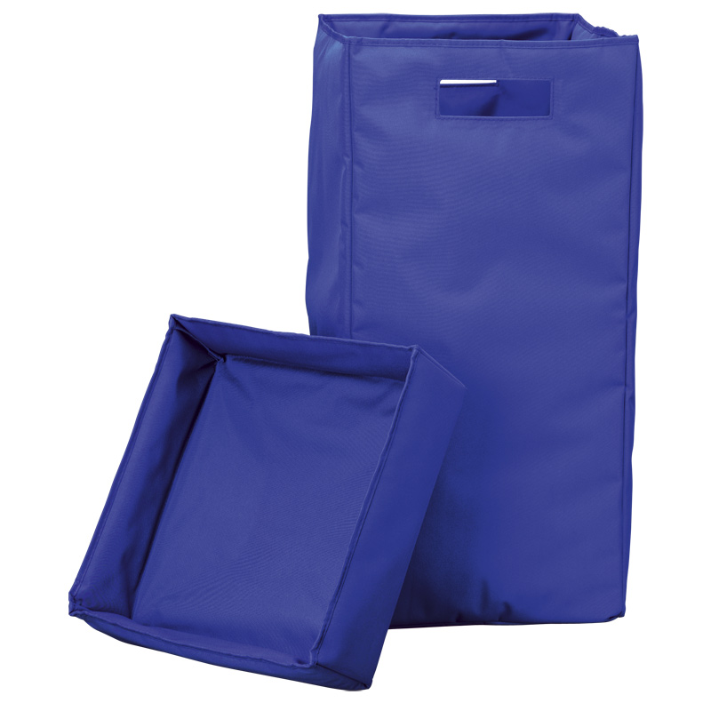 Laundry Hamper - with Lid & Handle - Royal Blue - 30x30x60cm - Foldable