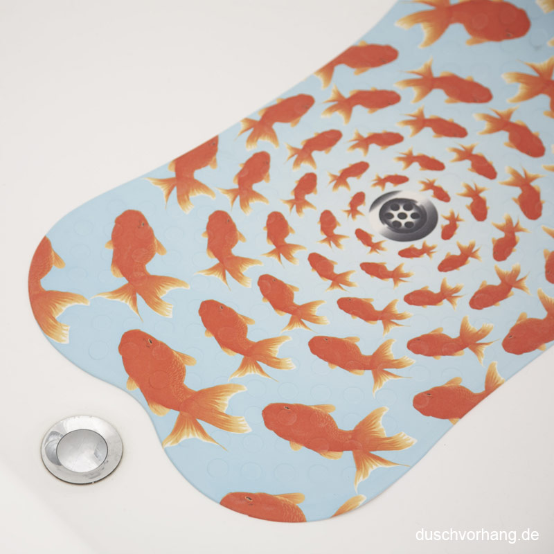 Non-Slip Rubber Bath & Shower Mat - 70x40cm - Goldfish Design