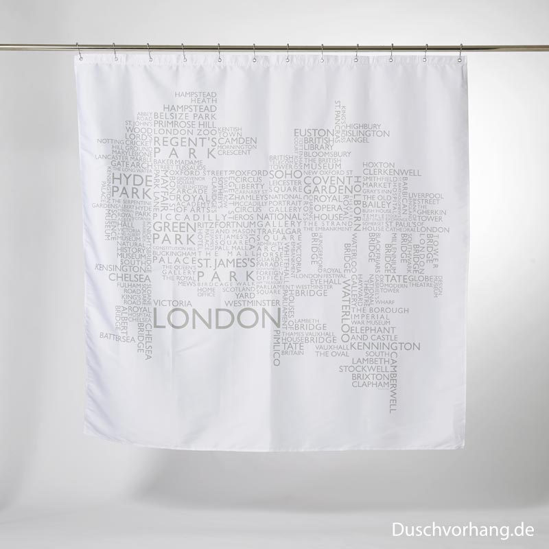 Textile Shower Curtain 180x180 London