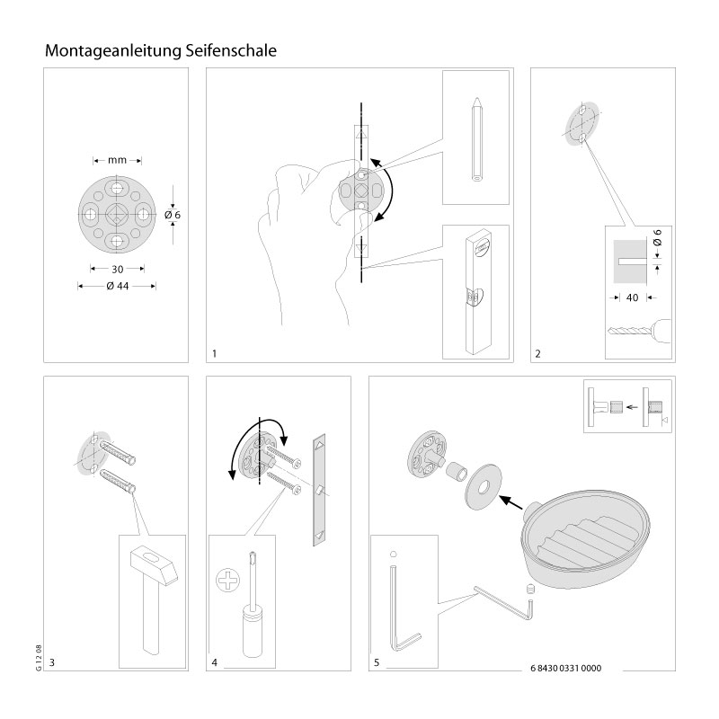 Seifenschale - Ablage - FSB Metric Edelstahl