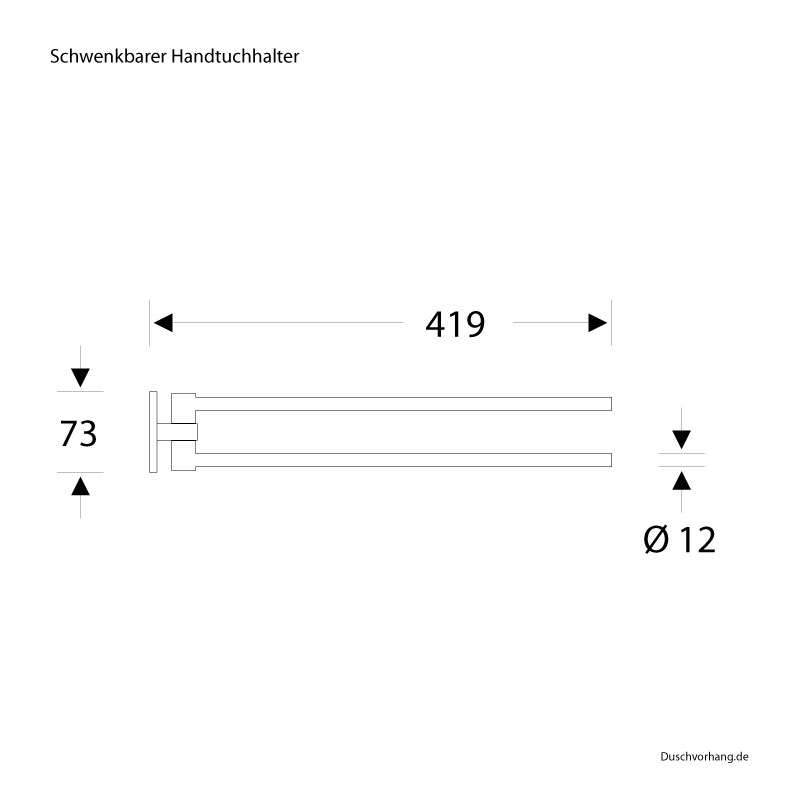 Doppel Handtuchhalter - Schwenkbar - Edelstahl - FSB Metric